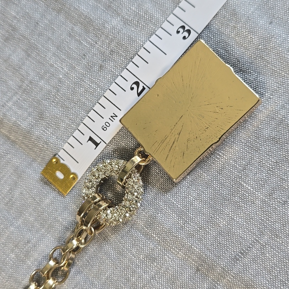 Ann Taylor Elegant Gold and Black Pendant Necklace - Picture 7 of 10